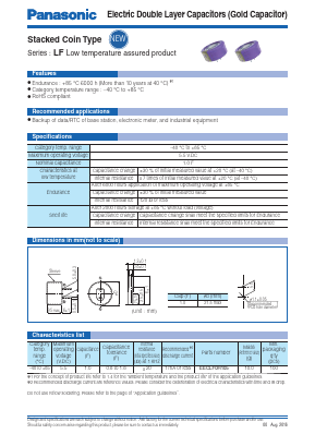 EECLF0H105 Datasheet PDF Panasonic Corporation