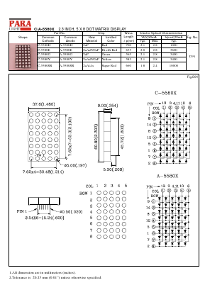 C-5580E Datasheet PDF Para Light Electronics