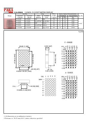 A-5582Y Datasheet PDF Para Light Electronics