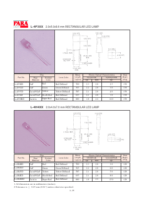 L-4F3ED Datasheet PDF Para Light Electronics