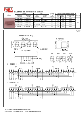 A-284CX-14 Datasheet PDF Para Light Electronics