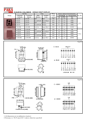 A-1001H_ Datasheet PDF Para Light Electronics