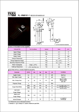 L-51XXIR1BC Datasheet PDF Para Light Electronics
