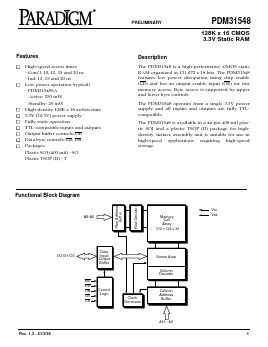 PDM31548SA10A Datasheet PDF Paradigm Technology