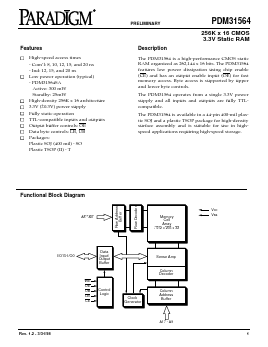 PDM31564SA10TI Datasheet PDF Paradigm Technology