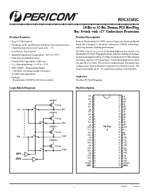 PI5C32161C Datasheet PDF Pericom Semiconductor