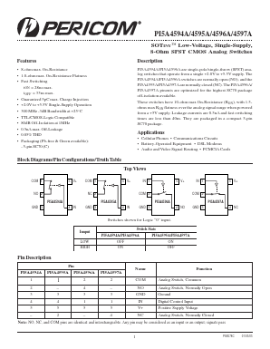 PI5A4595A Datasheet PDF Pericom Semiconductor