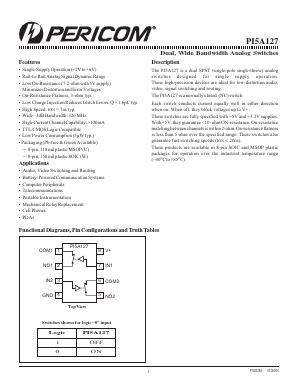 PI5A127 Datasheet PDF Pericom Semiconductor