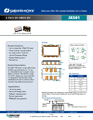 JX5011C Datasheet PDF Pericom Semiconductor