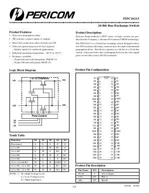 PI5C16213A Datasheet PDF Pericom Semiconductor