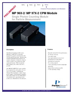 MP972-2 Datasheet PDF PerkinElmer Inc