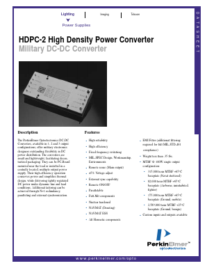 HDPC-2 Datasheet PDF PerkinElmer Inc