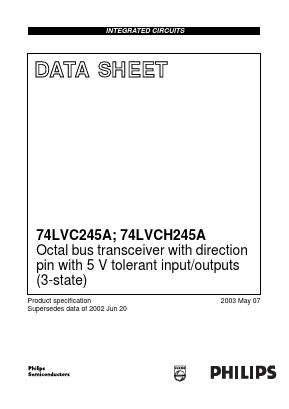 74LVC245APW Datasheet PDF Philips Electronics