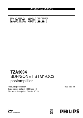TZA3034T Datasheet PDF Philips Electronics