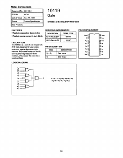 10119F Datasheet PDF Philips Electronics