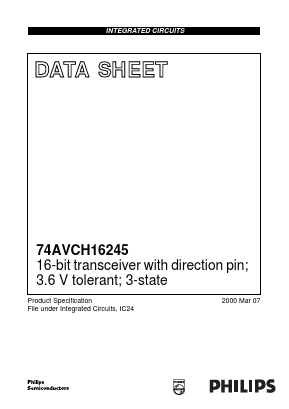 74AVC16245 Datasheet PDF Philips Electronics