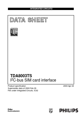 TDA8003TS/C1 Datasheet PDF Philips Electronics