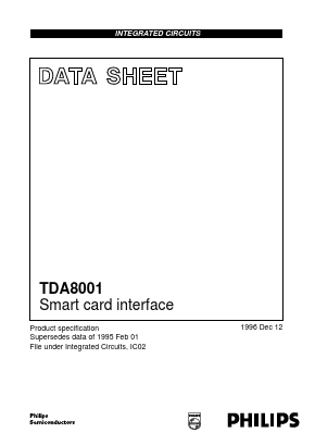 TDA8001A Datasheet PDF Philips Electronics