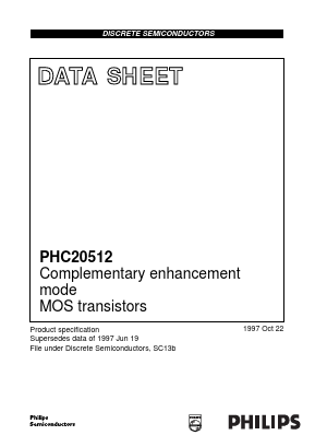 PHC20512 Datasheet PDF Philips Electronics