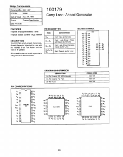 100179 Datasheet PDF Philips Electronics