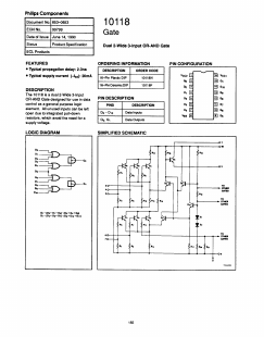 10118F Datasheet PDF Philips Electronics