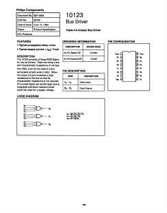 10123N Datasheet PDF Philips Electronics