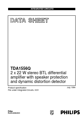 TDA1556Q Datasheet PDF Philips Electronics