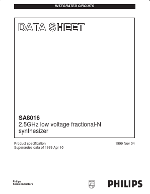 SA8016DH Datasheet PDF Philips Electronics