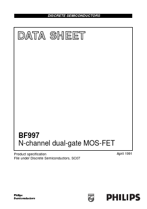BF997 Datasheet PDF Philips Electronics