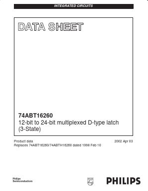 74ABT16260DGG Datasheet PDF Philips Electronics
