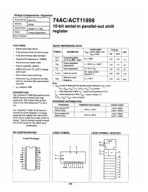 74AC11898 Datasheet PDF Philips Electronics