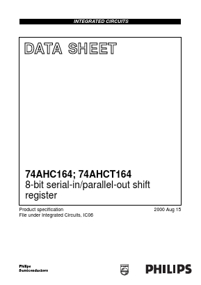 74AHC164D Datasheet PDF Philips Electronics