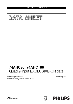 74AHCT86 Datasheet PDF Philips Electronics