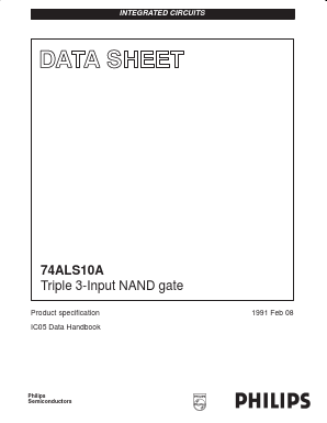74ALS10AN Datasheet PDF Philips Electronics