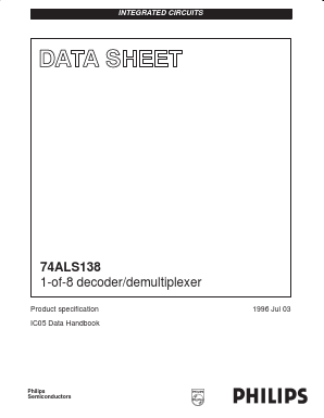 74ALS138 Datasheet PDF Philips Electronics
