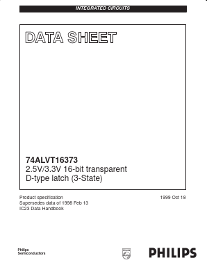 74ALVT16373 Datasheet PDF Philips Electronics