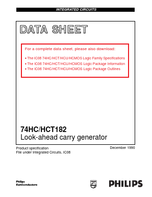 74HC/HCT182 Datasheet PDF Philips Electronics