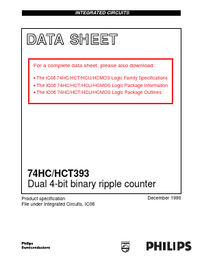 74HC393U Datasheet PDF Philips Electronics