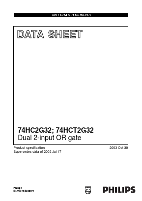 74HC2G32 Datasheet PDF Philips Electronics