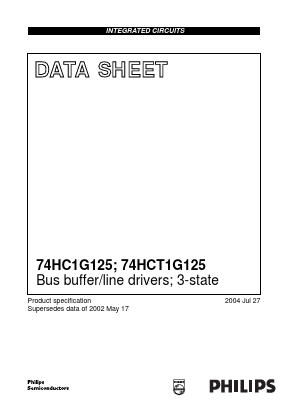 74HCT1G125GV Datasheet PDF Philips Electronics