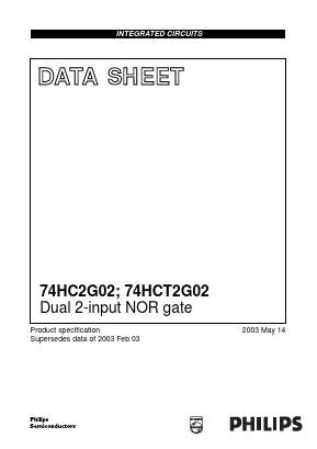 74HCT2G02 Datasheet PDF Philips Electronics