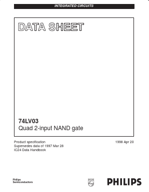 74LV03 Datasheet PDF Philips Electronics
