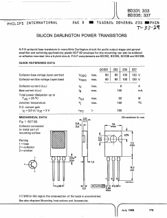 BD333 Datasheet PDF Philips Electronics