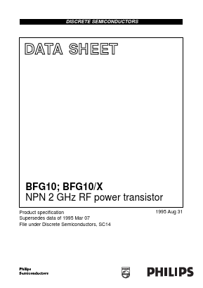 BFG10/X Datasheet PDF Philips Electronics