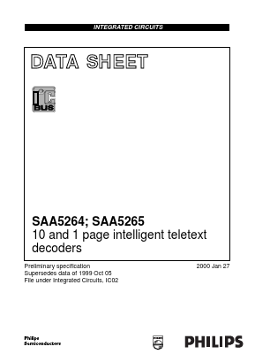 SAA5265PS/M4 Datasheet PDF Philips Electronics