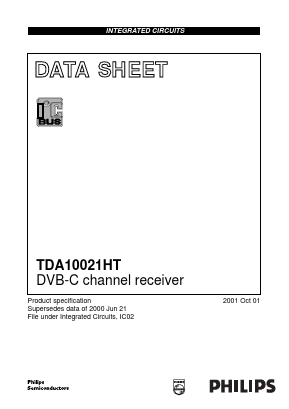 TDA10021 Datasheet PDF Philips Electronics