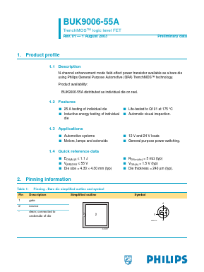 BUK9006-55A Datasheet PDF Philips Electronics