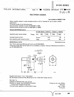BYX96-1200RU Datasheet PDF Philips Electronics