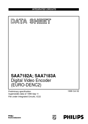 SAA7184AWP Datasheet PDF Philips Electronics