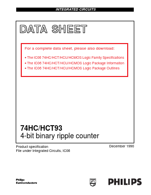 74HC93U Datasheet PDF Philips Electronics
